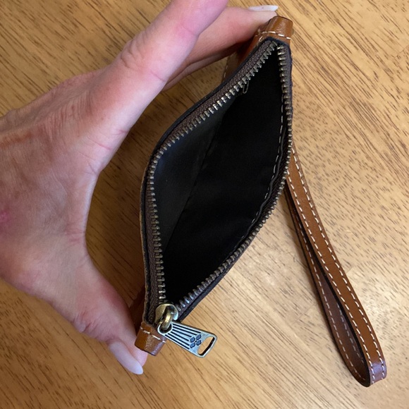 NEW! Patricia Nash Almeria Leather RFID Credit Card Wristlet ~ Tan - Picture 5 of 7